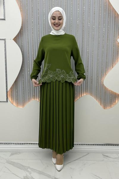 Orkide Etekli Takım Yeşil