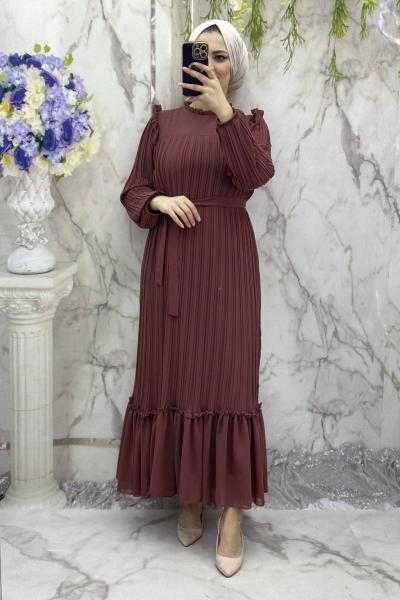 Peri Şifon Elbise Gül