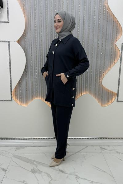 Pervin Pantolonlu Takım Antrasit