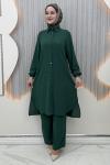 Rozalin Pantolonlu Takım  Zümrüt