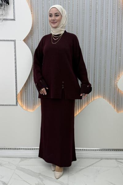 Safiye Etekli Takım Bordo