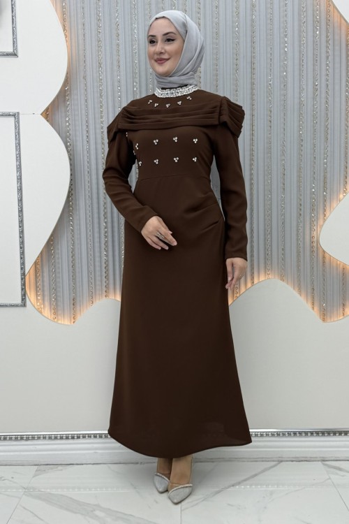 Şahnisa Abiye  Kahverengi
