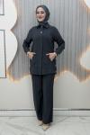 Sahra Pantolonlu Takım  Antrasit