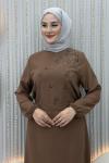 Sare Elbise Kahverengi