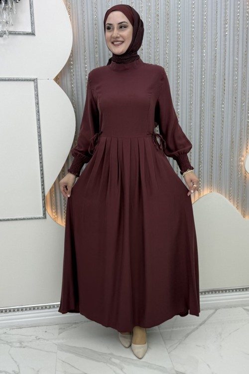 Selda elbise Bordo