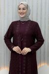 Serin Elbiseli Hırka Bordo