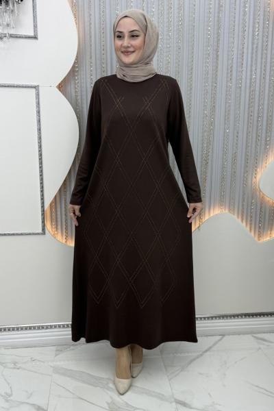 Şermin Elbise Kahverengi