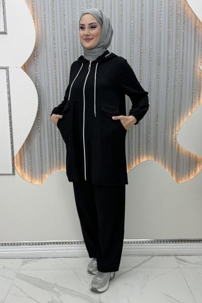 Simge Pantolonlu Takım  Siyah