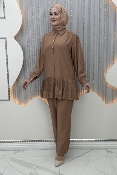 Suna Pantolonlu Takım Vizon