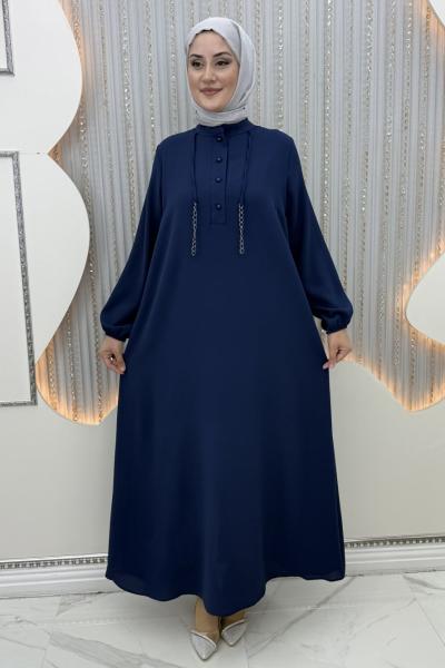 Vegan Elbise Lacivert