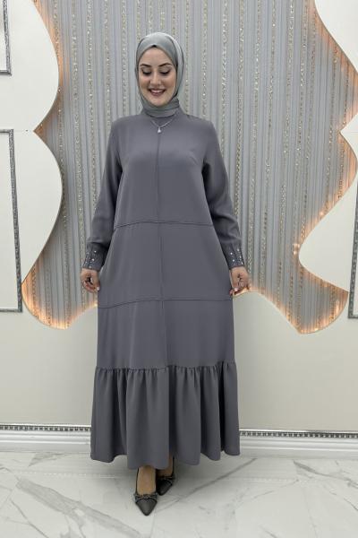 Vira elbise Gri