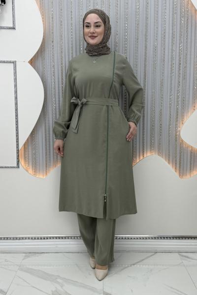 Yeliz Pantolonlu Takım Mint Yeşili