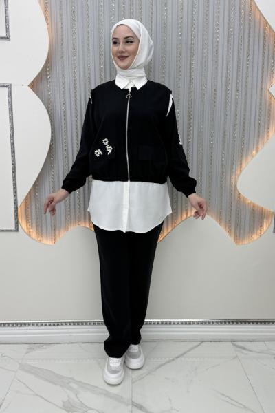 Zehra 3’lü takım Siyah