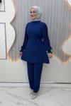Zerda Pantolonlu Takım Lacivert