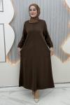 Zuhal Elbise Kahverengi