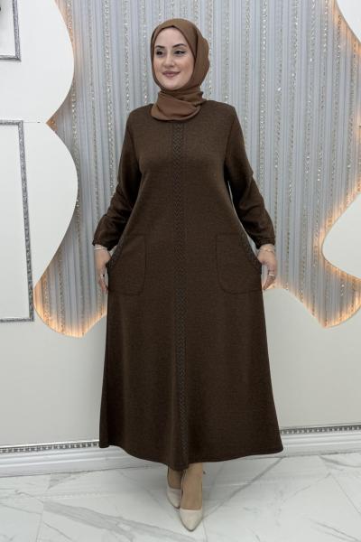 Zuhal Elbise Kahverengi