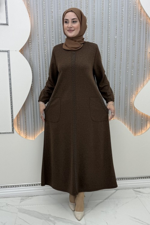 Zuhal Elbise Kahverengi