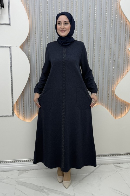 Zuhal Elbise Lacivert