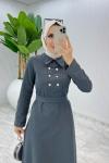 Füme Premıum Roma Elbise Tesettür Giyim