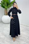 Siyah Premium Selin Elbise Tesettür Giyim