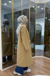 Çıtçıtlı Detaylı Parka Trençkot Camel