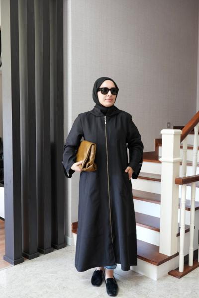 ELSE MEVSİMLİK TRENÇKOT SİYAH