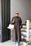 ELSE MEVSİMLİK TRENÇKOT  KAHVERENGİ