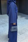Fular Bağlamalı Abaya  Lacivert