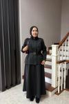 LİNA ETEKLİ TAKIM SİYAH