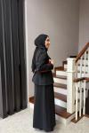 LİNA ETEKLİ TAKIM SİYAH