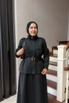 LİNA ETEKLİ TAKIM SİYAH