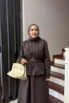 LİNA ETEKLİ TAKIM  KAHVERENGİ