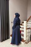 LİNA ETEKLİ TAKIM LACİVERT