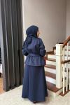 LİNA ETEKLİ TAKIM LACİVERT