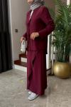 Keista Etekli Takım Bordo