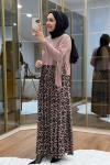 Leopar Desen  Tilda Elbise Vizon