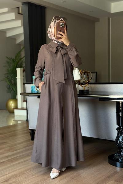 Lızzy Elbise Kahverengi