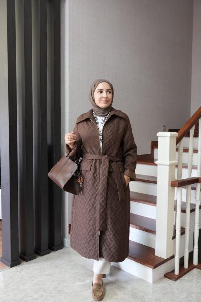 SAGE KAPİTONE MONT KAHVERENGİ