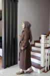 SAGE KAPİTONE MONT  KAHVERENGİ