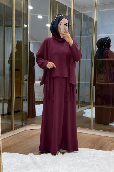 Tasarım İkili Oysho  Elbise Mürdüm