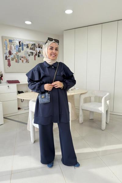 Volanlı Scuba Takım Lacivert