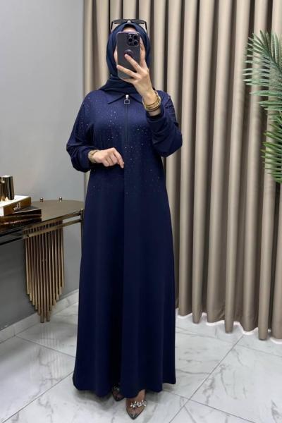 Lale Abiye Elbise Lacivert