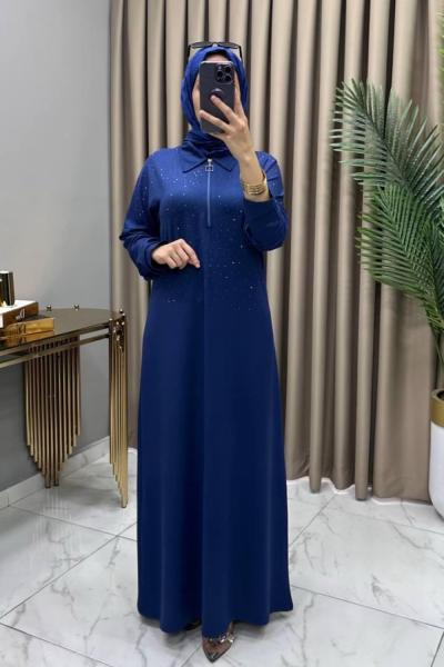 Lale Abiye Elbise İndigo