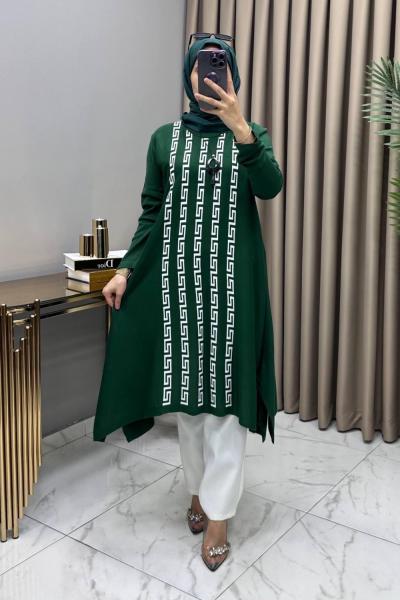 Sevgi Tunik Kolye Hediyeli Zümrüt