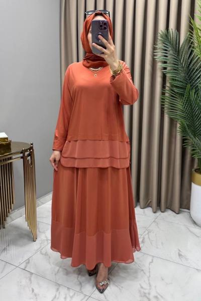 Şifonlu Takım Turuncu