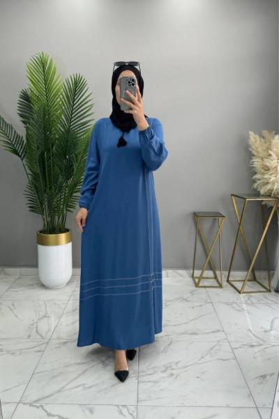 Yazgül Elbise İndigo