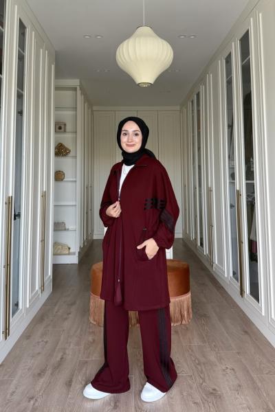 Adidas Model Eşofman Takımı - bordo