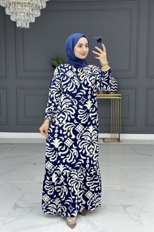 Aysun elbise - mavi