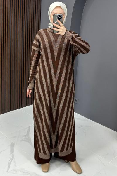 Azra Uzun Triko Takım - Kahve