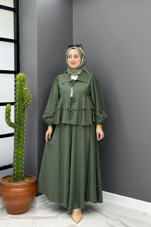Bedia Etekli Takım - Haki